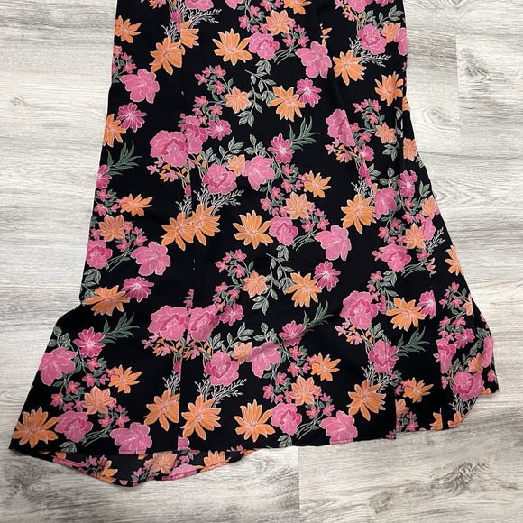 Adore Me Wrap Dress L Maxi Floral Short Sleeve - Picture 3 of 10